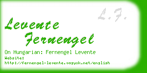 levente fernengel business card